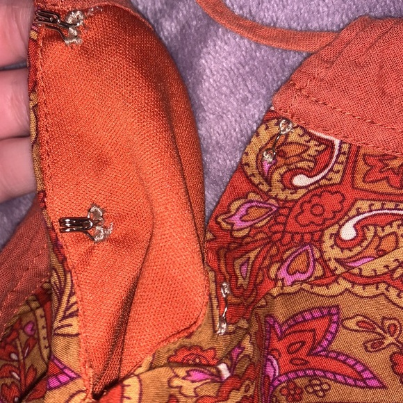 Xhilaration Bohemian Pink Paisley Sequin Drawstring Skirt Sz L 🌻 - Picture 6 of 7